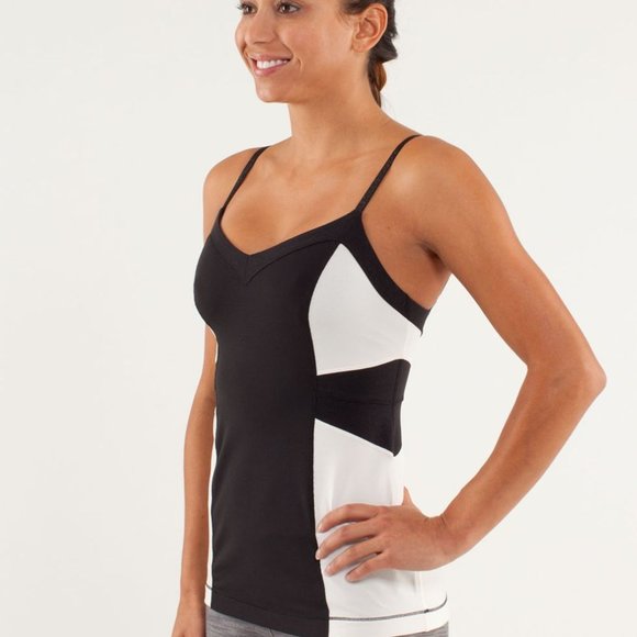 Lululemon Elongate Tank Black Polar Cream 4 - Picture 2 of 16
